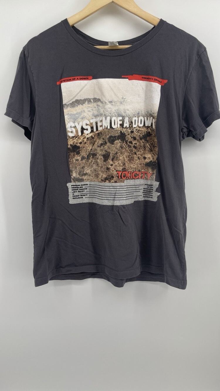 System Of A Down Toxicity Graphic Band T Shirt Black Rock Metal Adult
